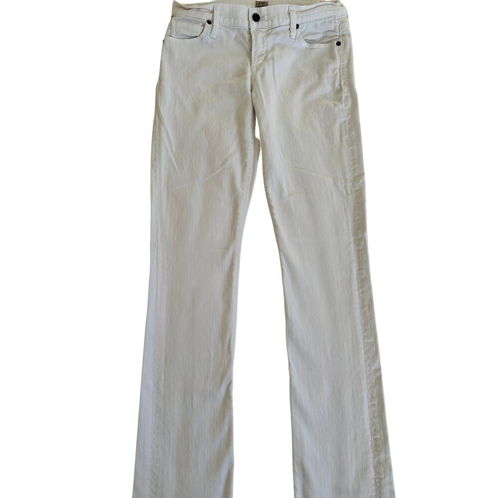Citizens of Humanity Ava Low Rise Straight Leg Jeans White 32.5” Long